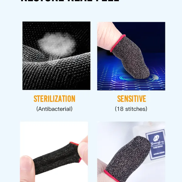 Bao tay chơi game XO ZT1 - Cảm ứng siêu nhạy, chống mồ hôi, bao ngón tay game