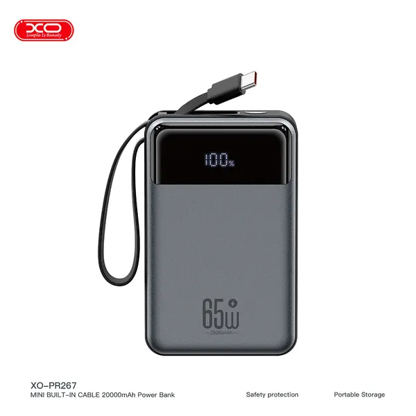 Sạc dự phòng XO PR267 - Công suất 65W, dung lượng 20.000mAh, sạc siêu tốc