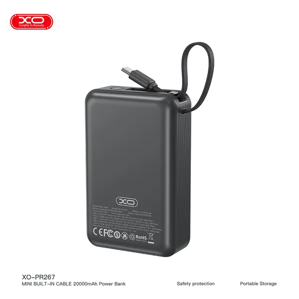 Sạc dự phòng XO PR267 - Công suất 65W, dung lượng 20.000mAh, sạc siêu tốc