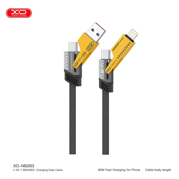 Dây Sạc Nhanh 4in1 XO NB283 - Sạc Nhanh Cho Mọi Thiết Bị Của Bạn!