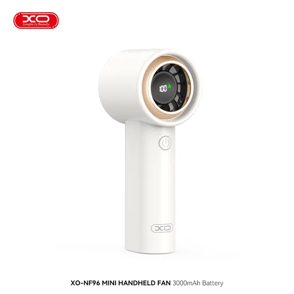 Quạt mini cầm tay XO MF96 - Màn hình kỹ thuật số, pin 3000mAh, gió mạnh
