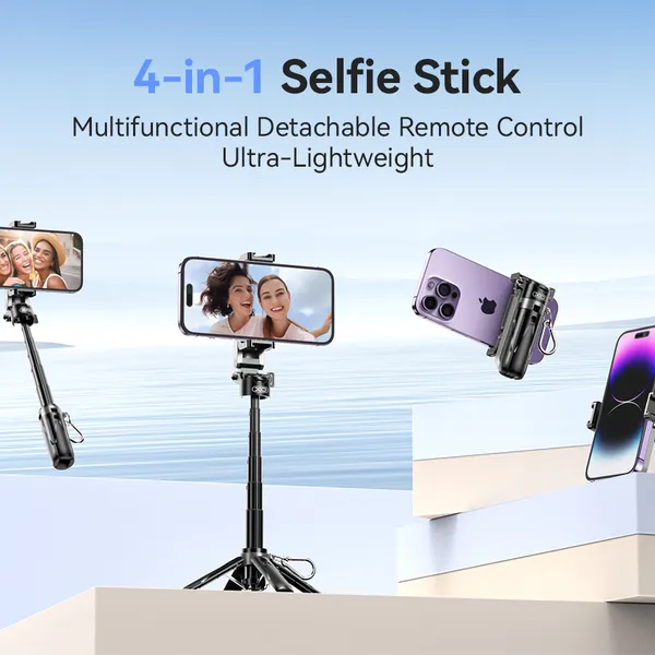 (LW) Gậy Chụp Ảnh 4in1 XO SS21 (LW) Kèm Đèn Trợ Sáng: Đa năng, nhỏ gọn, đỉnh cao mọi khung hình.