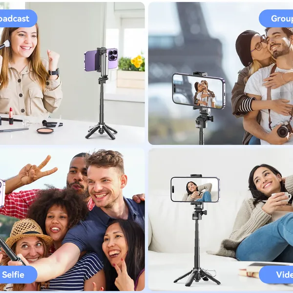 (LW) Gậy Chụp Ảnh 4in1 XO SS21 (LW) Kèm Đèn Trợ Sáng: Đa năng, nhỏ gọn, đỉnh cao mọi khung hình.