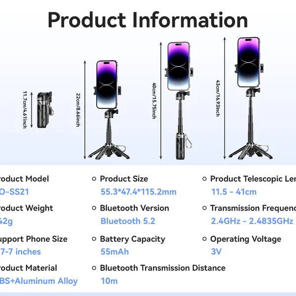 (LW) Gậy Chụp Ảnh 4in1 XO SS21 (LW) Kèm Đèn Trợ Sáng: Đa năng, nhỏ gọn, đỉnh cao mọi khung hình.