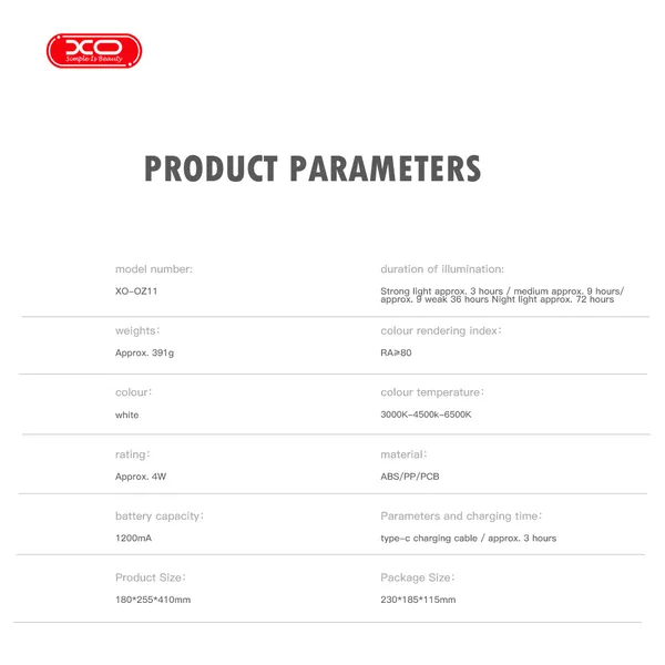 Đèn Bàn LED 3 Màu XO OZ11 - Ánh Sáng Hoàn Hảo Cho Mọi Khoảnh Khắc