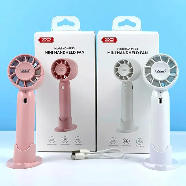 Quạt mini cầm tay/để bàn XO MF93 - Nhỏ gọn, pin 400mAh, mát lạnh tức thì