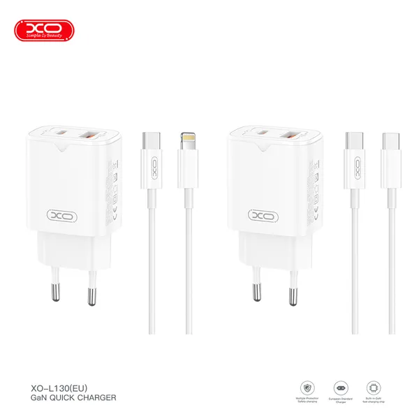 Đầu Sạc Chính Hãng XO L130, Sạc Siêu Tốc PD30W, Nhỏ Gọn Trong Tầm Tay