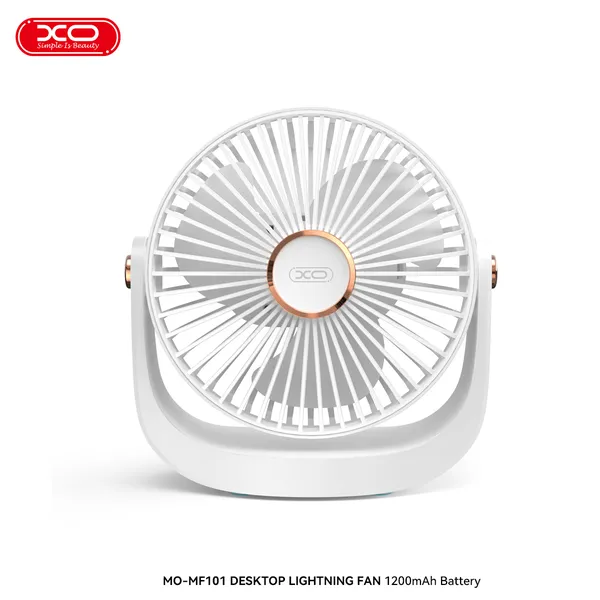 Quạt mini để bàn XO MF101 - Pin 1200mAh, xoay 180°, 5 cấp gió