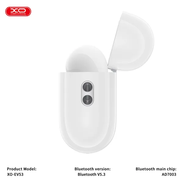 Airpod Chống Ồn XO EV53 ANC - XO Việt Nam - Âm Nhạc Đỉnh Cao Không Giới Hạn, Airpod ORI, Airpod Bass Lớn, Tai Nghe Nhét Tai Không Đau