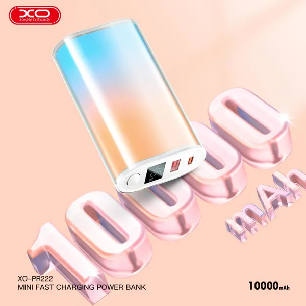 Cục Sạc Dự Phòng XO PR222, Sạc Nhanh QC 22.5W/PD 20W -  Pin Sạc Dự Phòng 10.000 mAh, Sạc Nhanh Tối Ưu.
