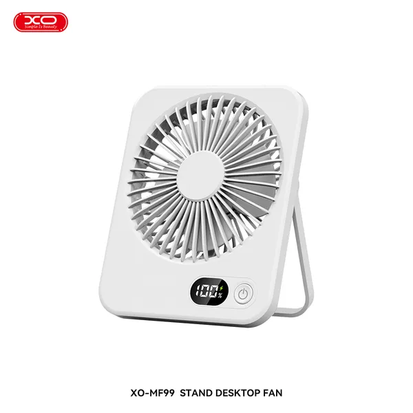 Quạt mini để bàn XO MF99 - Gấp gọn, màn hình LED, pin 1200mAh