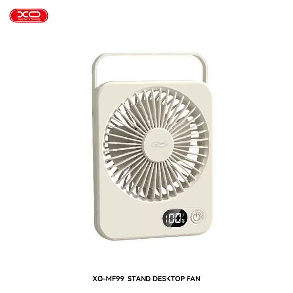 Quạt mini để bàn XO MF99 - Gấp gọn, màn hình LED, pin 1200mAh