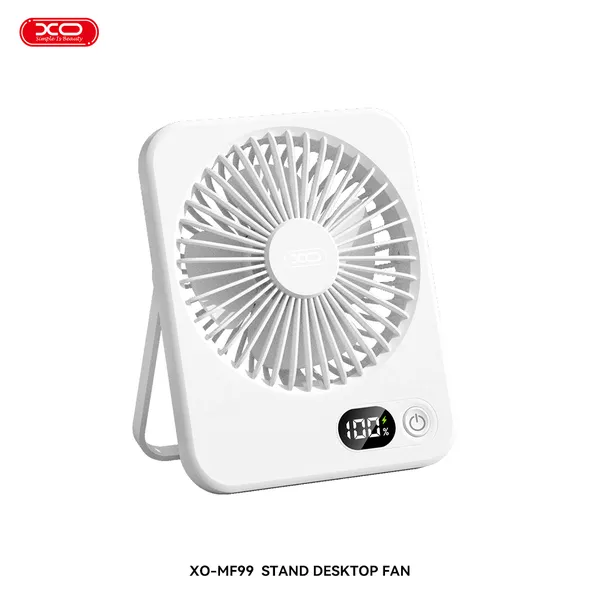Quạt mini để bàn XO MF99 - Gấp gọn, màn hình LED, pin 1200mAh