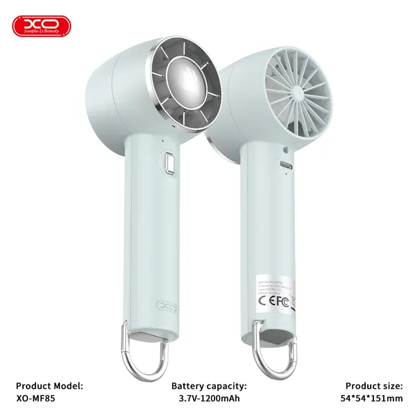 Quạt mini cầm tay XO MF85 - Pin 1200mAh, 3 cấp gió, nhỏ gọn