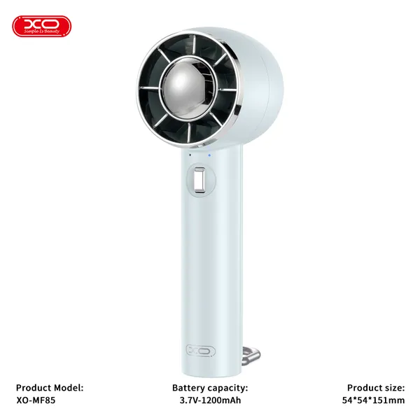 Quạt mini cầm tay XO MF85 - Pin 1200mAh, 3 cấp gió, nhỏ gọn