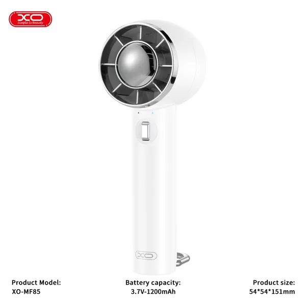Quạt mini cầm tay XO MF85 - Pin 1200mAh, 3 cấp gió, nhỏ gọn