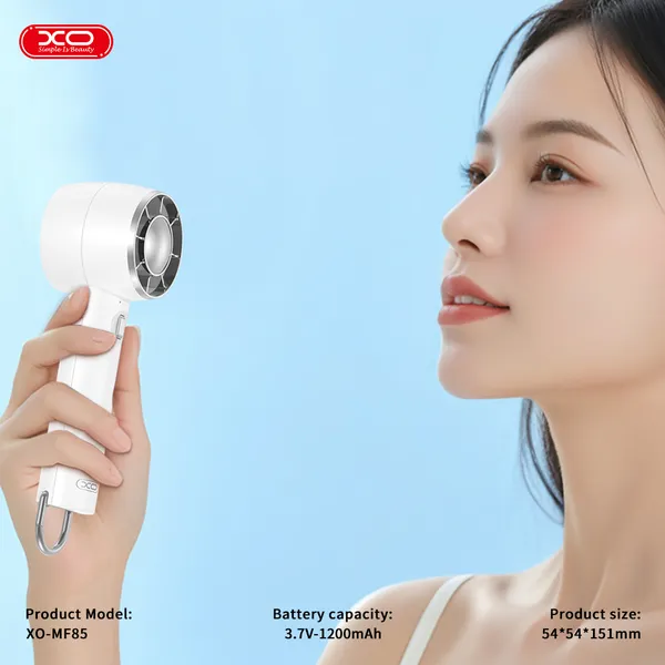 Quạt mini cầm tay XO MF85 - Pin 1200mAh, 3 cấp gió, nhỏ gọn