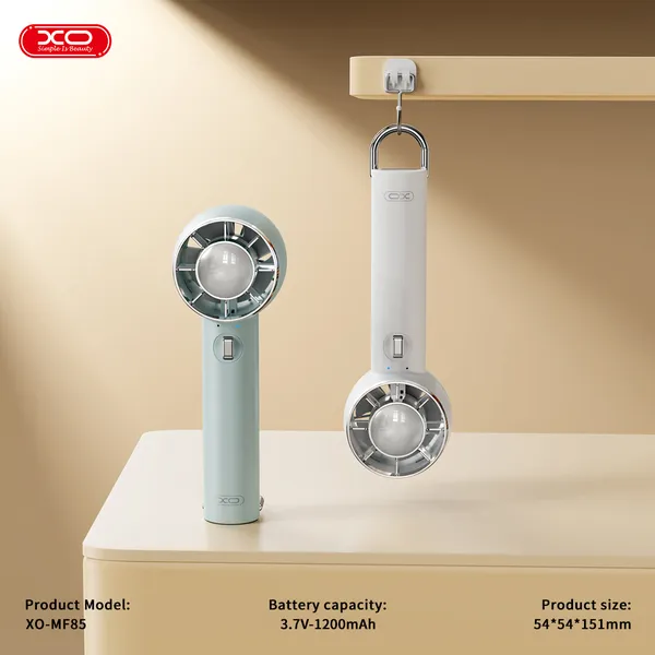 Quạt mini cầm tay XO MF85 - Pin 1200mAh, 3 cấp gió, nhỏ gọn
