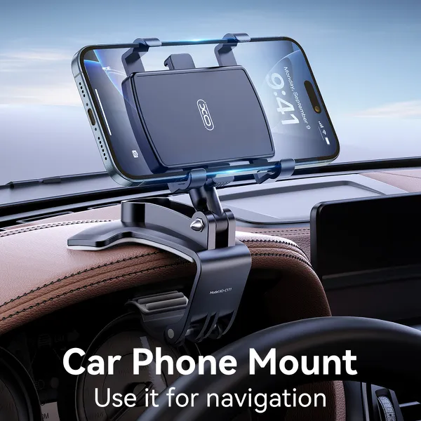 Phụ kiện ô tô cao cấp: Giá đỡ điện thoại XO C171 kẹp taplo, xoay 360 độ