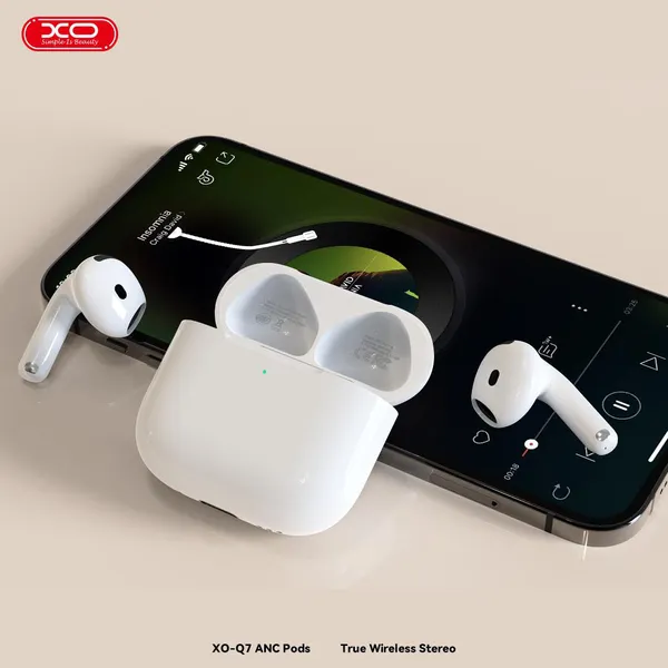 Airpod Sạc Không Dây XO Q7 ANC: Tai Nghe Bluetooth Chống Ồn Chuyên Nghiệp, Âm Thanh Sống Động