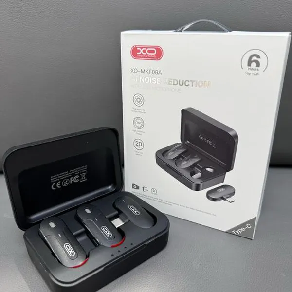 Combo 2 MIC Thu Âm Không Dây XO MKF09A – Giải Pháp Hoàn Hảo Cho Thu Âm Chuyên Nghiệp, Microphone Cài Áo