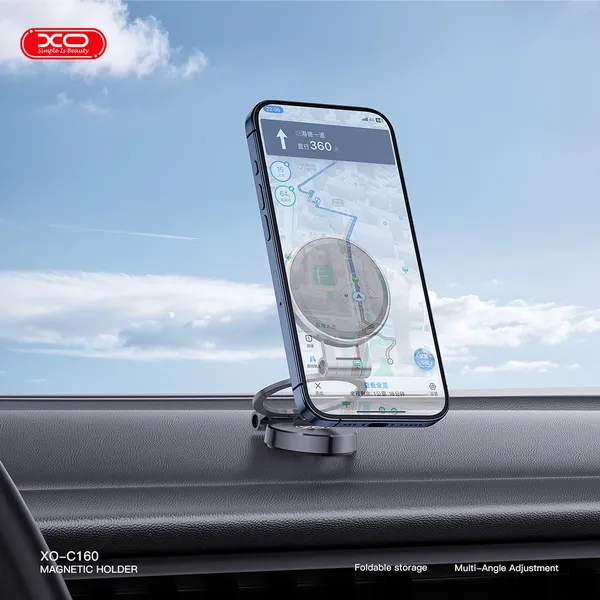 Giá Đỡ Điện Thoại Từ Tính XO C160: An Toàn, Gọn Nhẹ Cho Mọi Chuyến Đi.