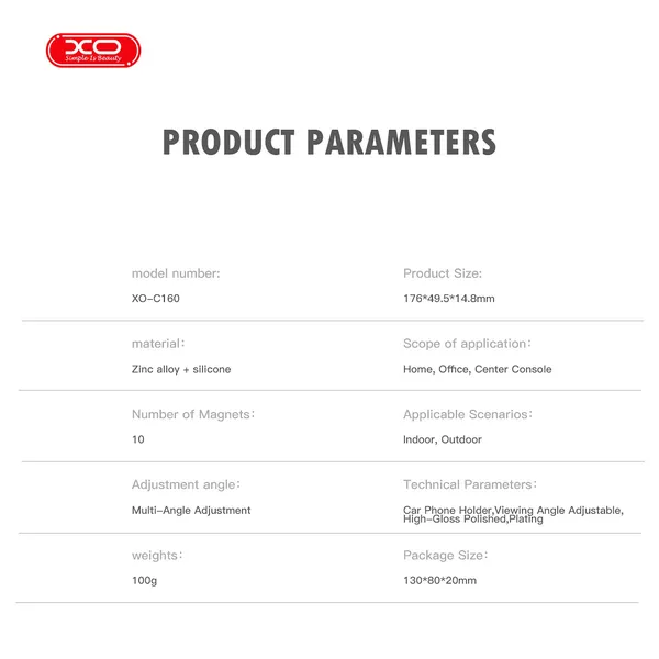 Giá Đỡ Điện Thoại Từ Tính XO C160: An Toàn, Gọn Nhẹ Cho Mọi Chuyến Đi.