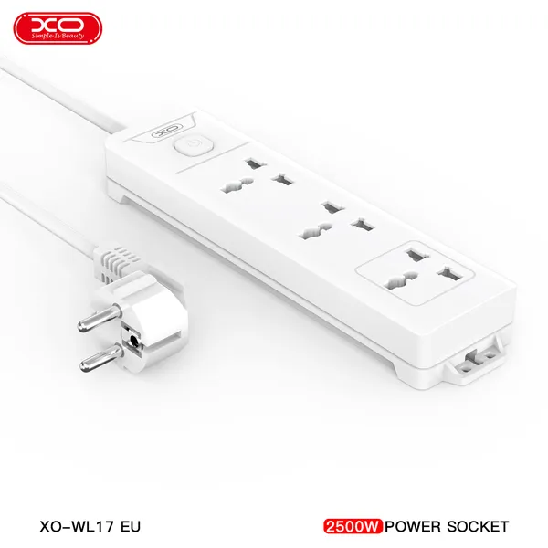 Ổ điện XO WL17 (US) - Công suất 2500W, dây 2m, chất lượng an toàn tuyệt đối