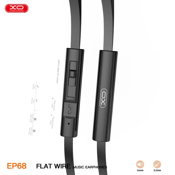 Tai nghe có dây XO EP68 - Jack 3.5mm, âm thanh sống động, giá rẻ