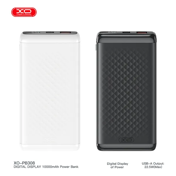 Sạc dự phòng XO PB308 10.000mAh - Sạc nhanh 22.5W, nhỏ gọn, tiện lợi
