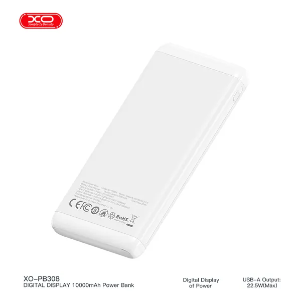 Sạc dự phòng XO PB308 10.000mAh - Sạc nhanh 22.5W, nhỏ gọn, tiện lợi