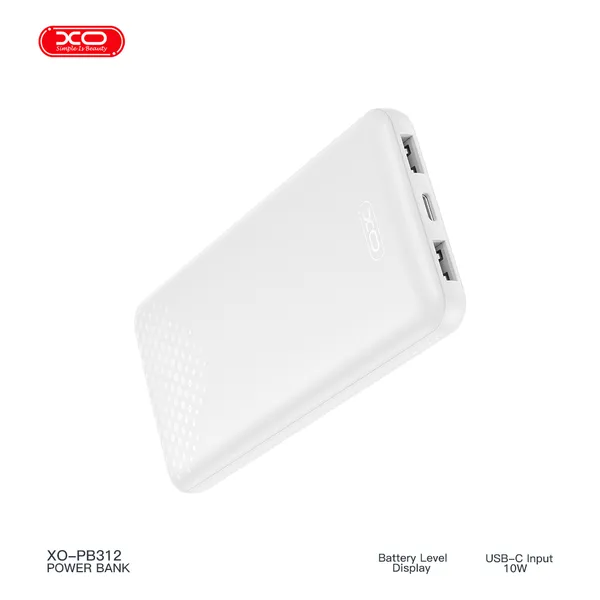 Sạc dự phòng XO PB312 - Dung lượng 10.000mAh, có đèn LED tiện lợi