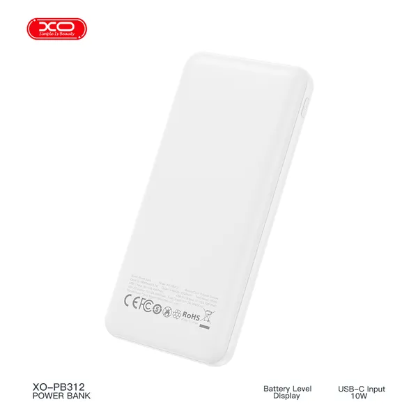 Sạc dự phòng XO PB312 - Dung lượng 10.000mAh, có đèn LED tiện lợi