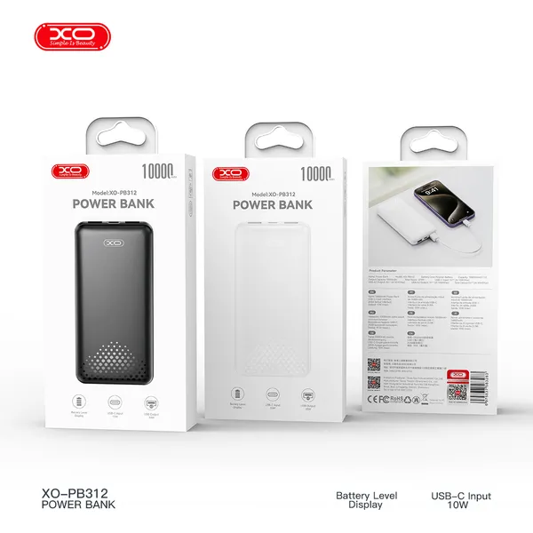Sạc dự phòng XO PB312 - Dung lượng 10.000mAh, có đèn LED tiện lợi