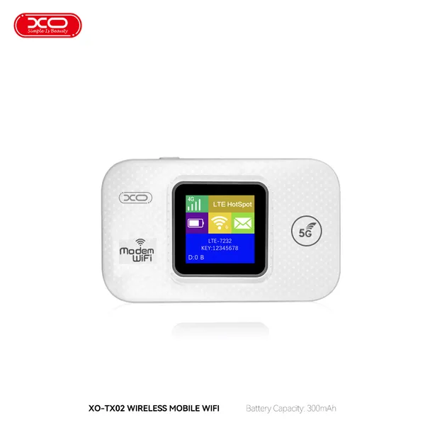 Bộ phát wifi di động XO TX02 - Tốc độ 150Mbps, pin 3000mAh, kết nối hơn 8 thiết bị cùng lúc