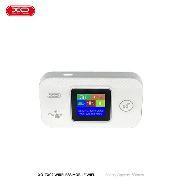 Bộ phát wifi di động XO TX02 - Tốc độ 150Mbps, pin 3000mAh, kết nối hơn 8 thiết bị cùng lúc