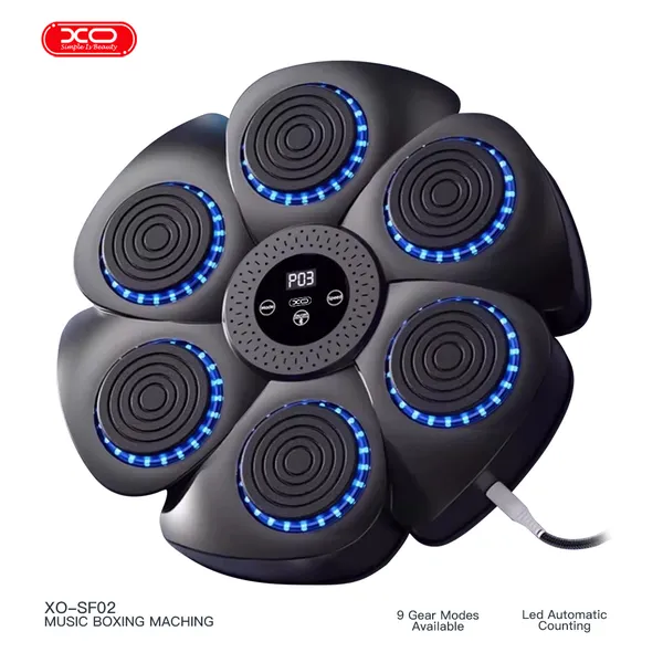 Bộ đấm boxing phát nhạc XO SF02 - Boxing theo nhạc, đèn LED, kèm găng tay