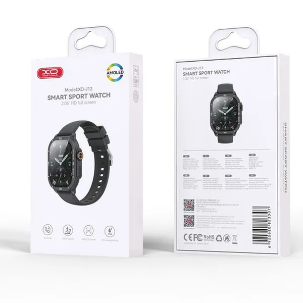 Đồng Hồ Thông Minh Màn Hình AMOLED XO J12 - Smartwatch Cao Cấp, Pin Trâu