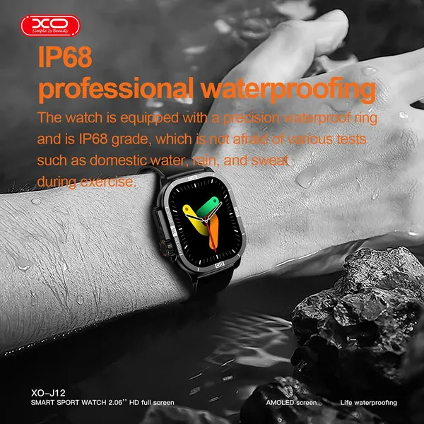 Đồng Hồ Thông Minh Màn Hình AMOLED XO J12 - Smartwatch Cao Cấp, Pin Trâu