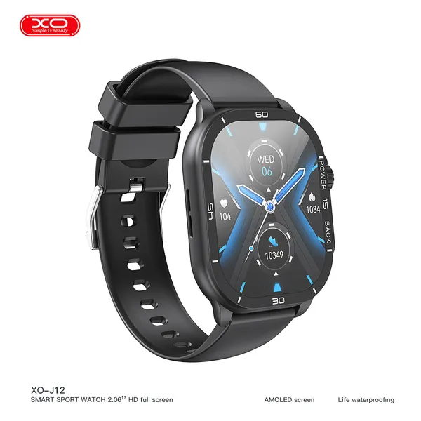 Đồng Hồ Thông Minh Màn Hình AMOLED XO J12 - Smartwatch Cao Cấp, Pin Trâu