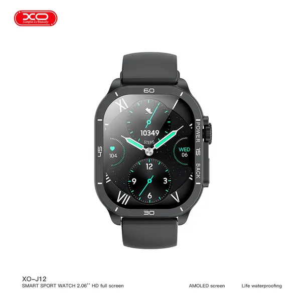 Đồng Hồ Thông Minh Màn Hình AMOLED XO J12 - Smartwatch Cao Cấp, Pin Trâu