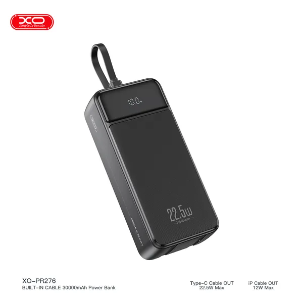 Sạc dự phòng XO PR276 30.000mAh - Dung lượng khủng, sạc siêu nhanh 22.5W