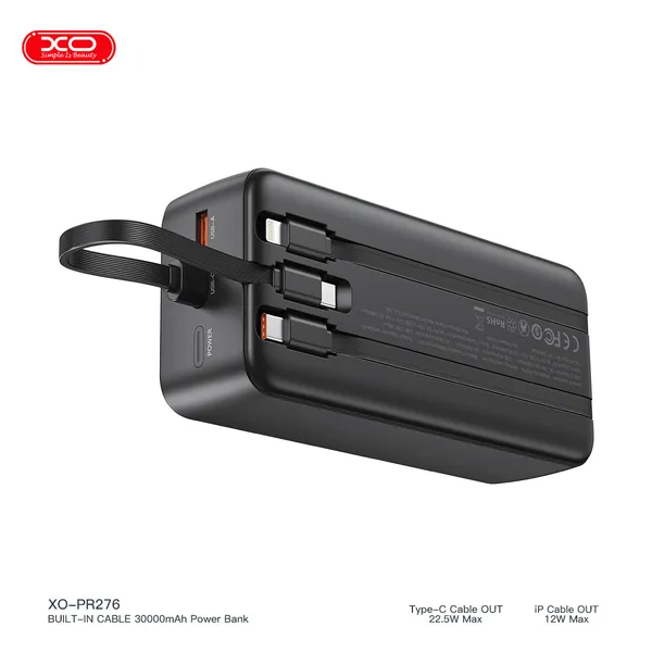 Sạc dự phòng XO PR276 30.000mAh - Dung lượng khủng, sạc siêu nhanh 22.5W