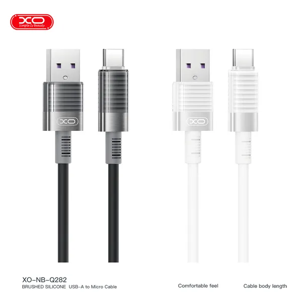 Dây sạc nhanh Silicone XO Q282 30W - Cáp sạc chống rối bền bỉ, sạc siêu tốc