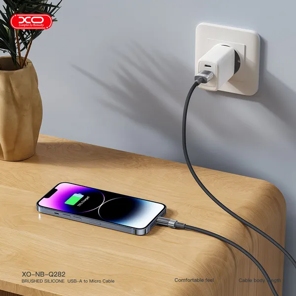 Dây sạc nhanh Silicone XO Q282 30W - Cáp sạc chống rối bền bỉ, sạc siêu tốc