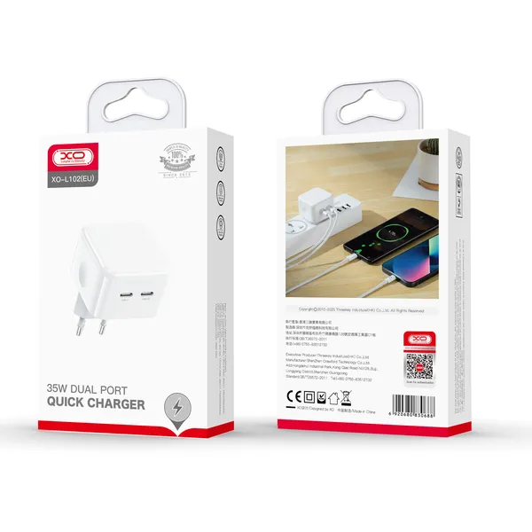 Trải Nghiệm Sạc Nhanh Với Đầu Sạc Điện Thoại XO L102 Công Suất 35W