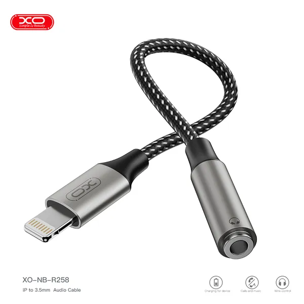 Jack Chuyển Lightning sang 3.5mm XO NB-R258C: Nghe Nhạc, An Toàn Cho iPhone.