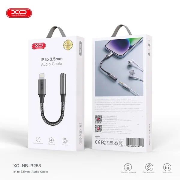 Jack Chuyển Lightning sang 3.5mm XO NB-R258C: Nghe Nhạc, An Toàn Cho iPhone.
