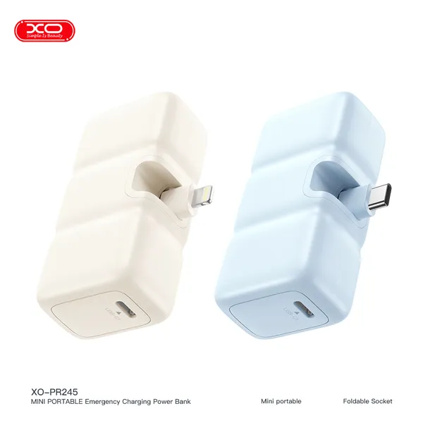 Sở hữu ngay sạc dự phòng nhỏ gọn XO PR245 - Tiện lợi, có dây cáp đi kèm