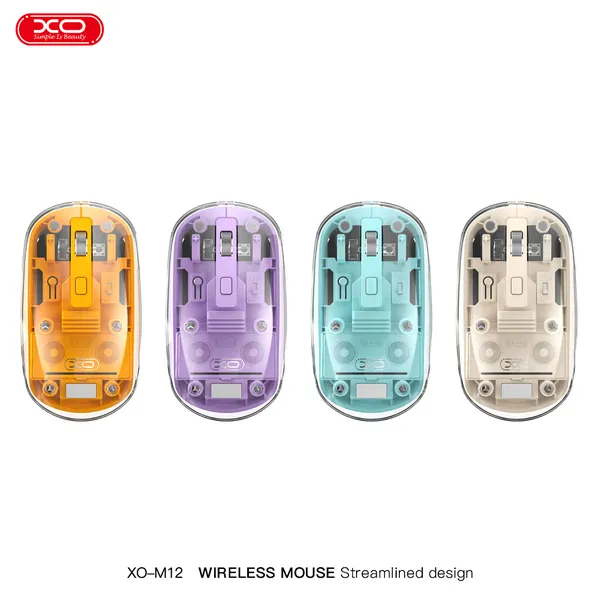 Chuột Wireless XO M12 - Thiết kế trong suốt, DPI cao, sạc pin tiện lợi.